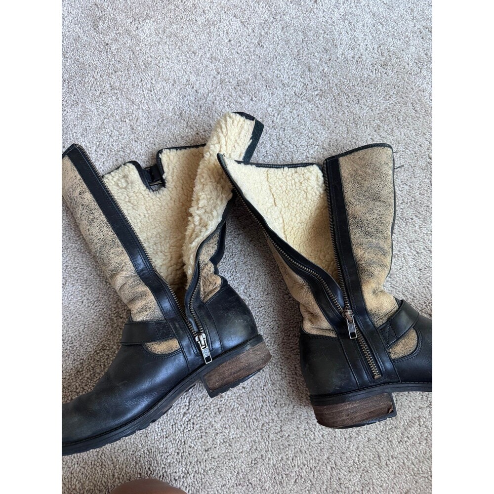 UGG Australia Boots Brand, Women’s Size 8, Fur Lined, Zipper Footwear - Picture 8 of 12